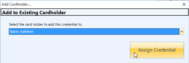 Assign Credential